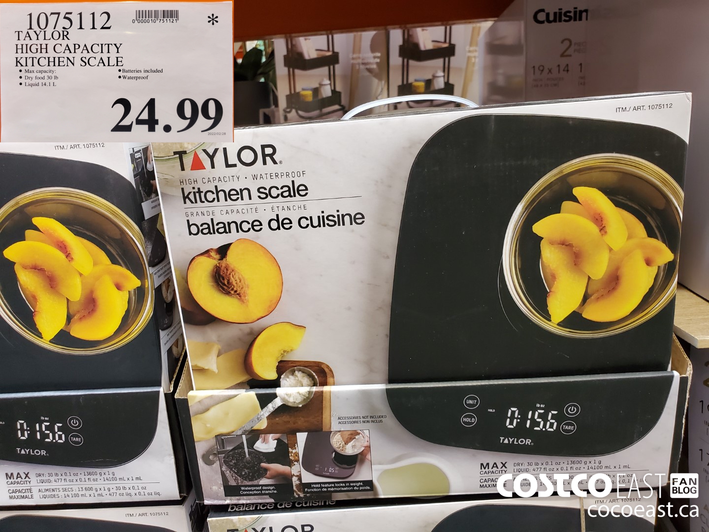 Costco Taylor Digital Waterproof Kitchen Food Scale 