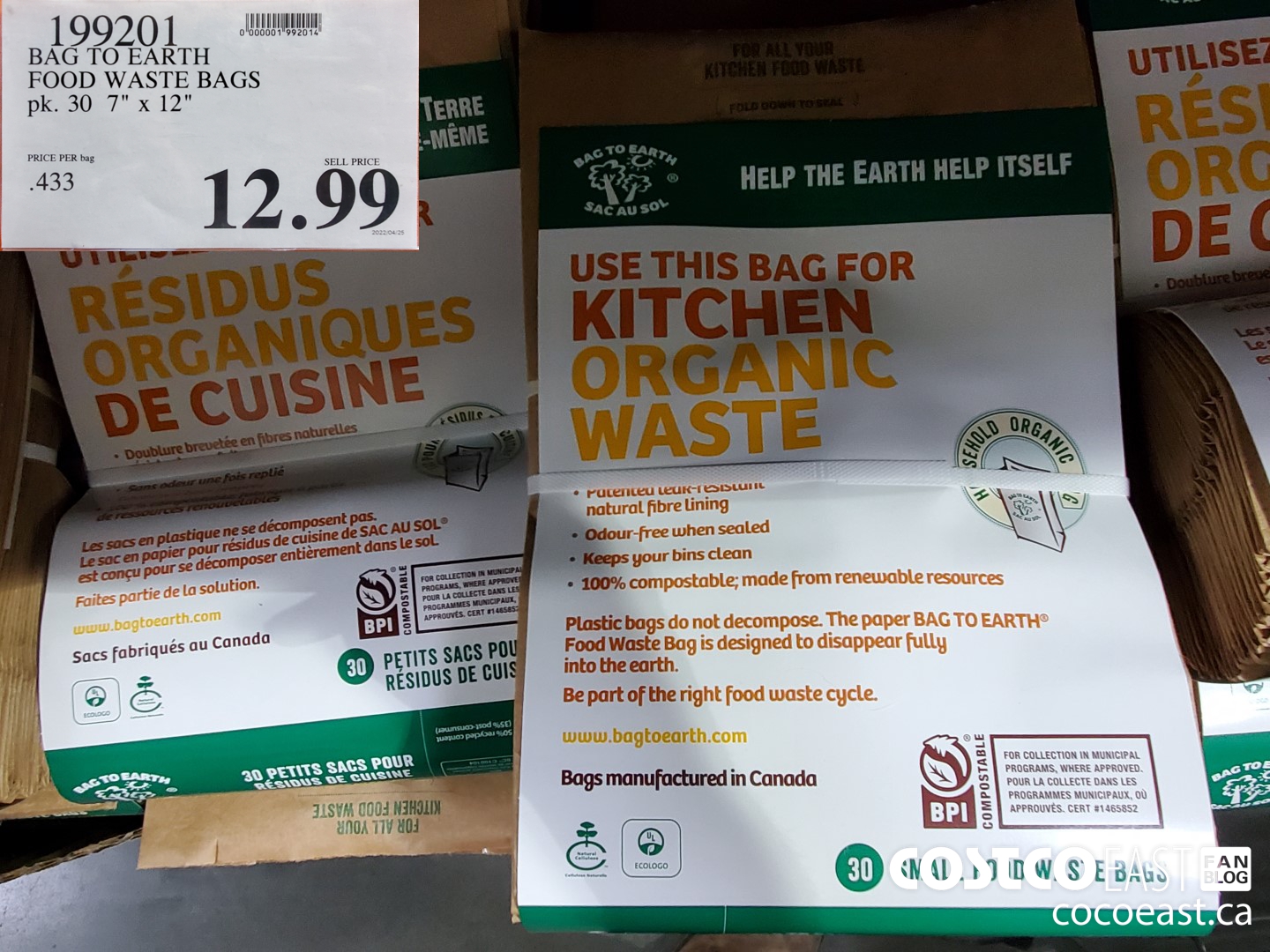 199201 BAG TO EARTH FOOD WASTE BAGS PACK OF 30 7