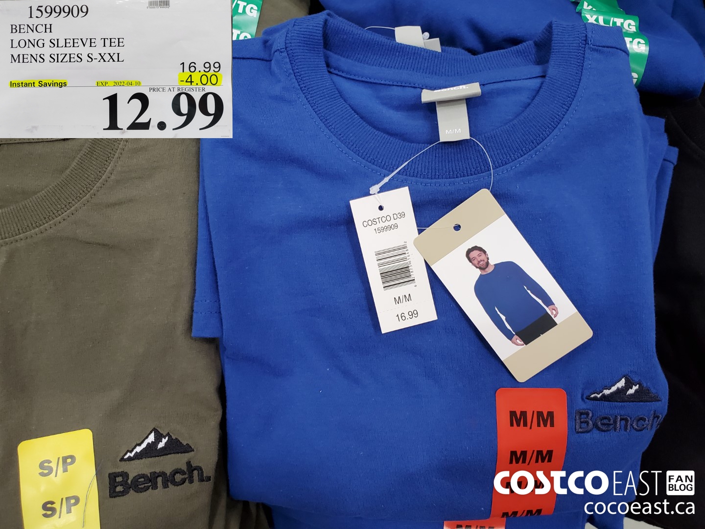 1599909 BENCH LONG SLEEVE TEE MENS SIZES S-XXL ($4.00 INSTANT SAVINGS EXPIRES ON 2022-04-10) $12.99