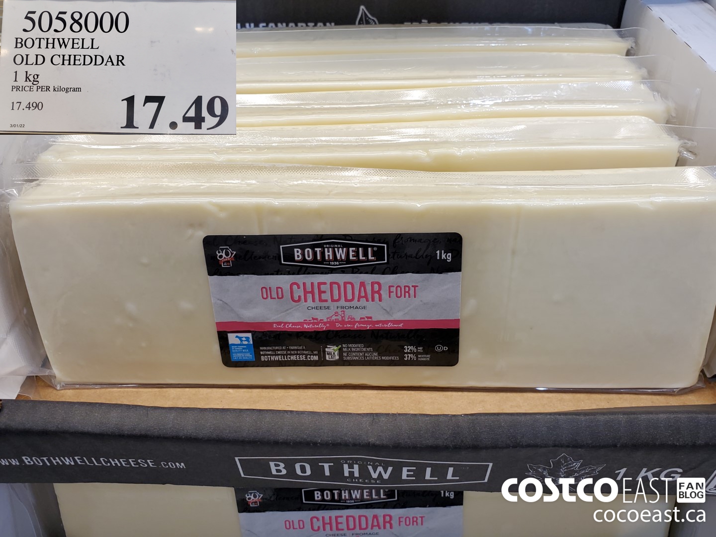 5058000 BOTHWELL OLD CHEDDAR 1 KG $17.49