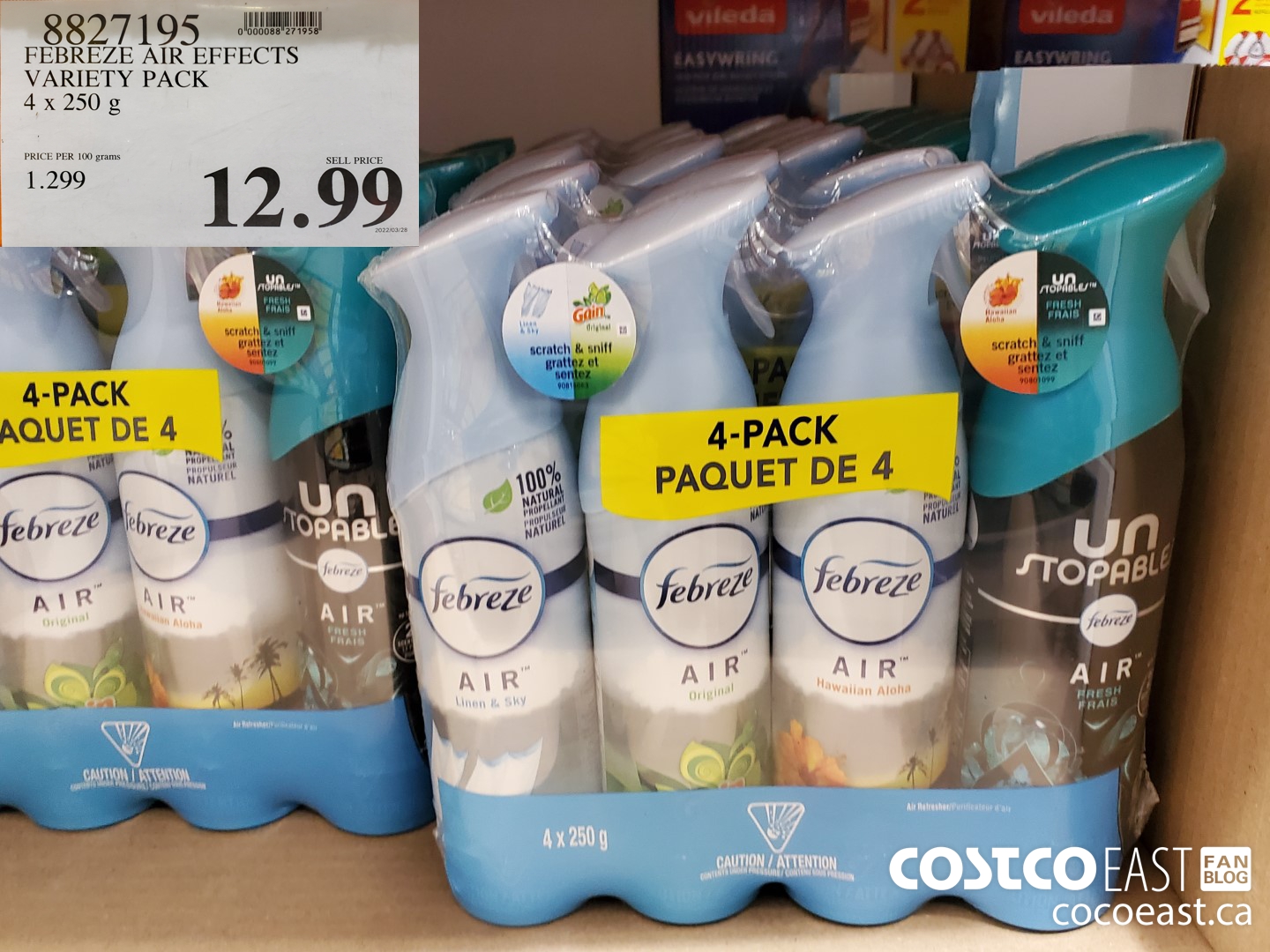 8827195 FEBREZE AIR EFFECTS VARIETY PACK 4 x 250 g $12.99