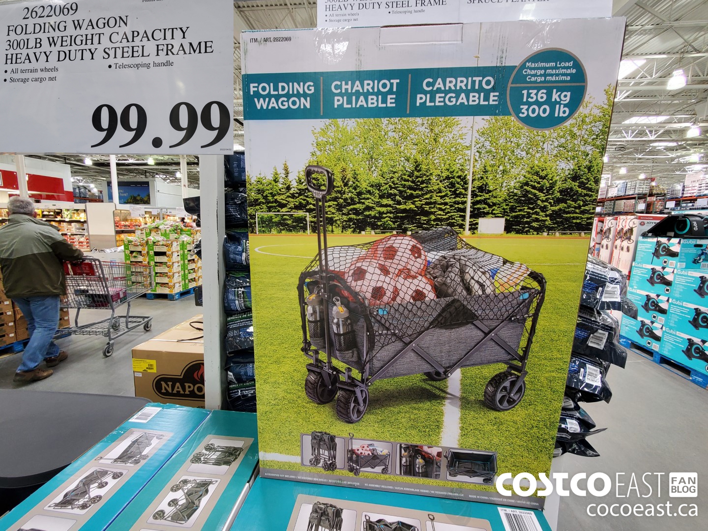 Costco Spring Summer Seasonal Aisle Post April 6th 2022 Ontario   FOLDING WAGON  300LB WEIGHT CAPACITY HEAVY DUTY STEEL FRAME 20220406 52272 