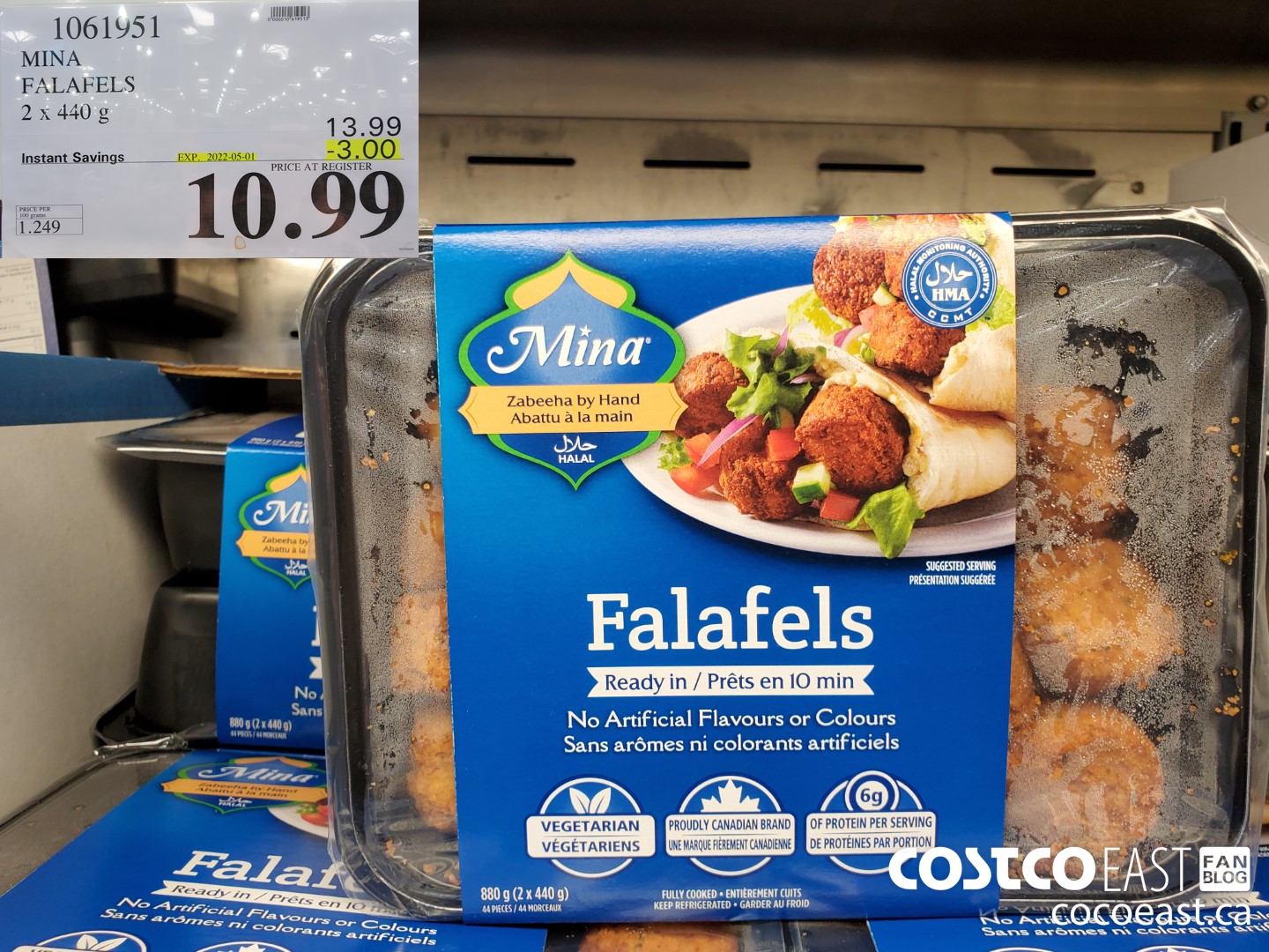 1061951 MINA FALAFELS 2 X 440 G ($3.00 INSTANT SAVINGS EXPIRES ON 2022-05-01) $10.99