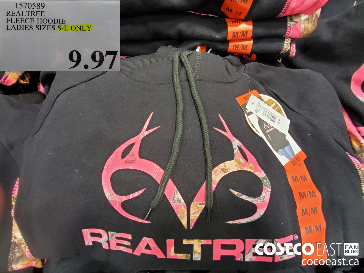 1370589 REALTREE FLEECE HOODIE LADIES SIZES S-L ONLY $9.97