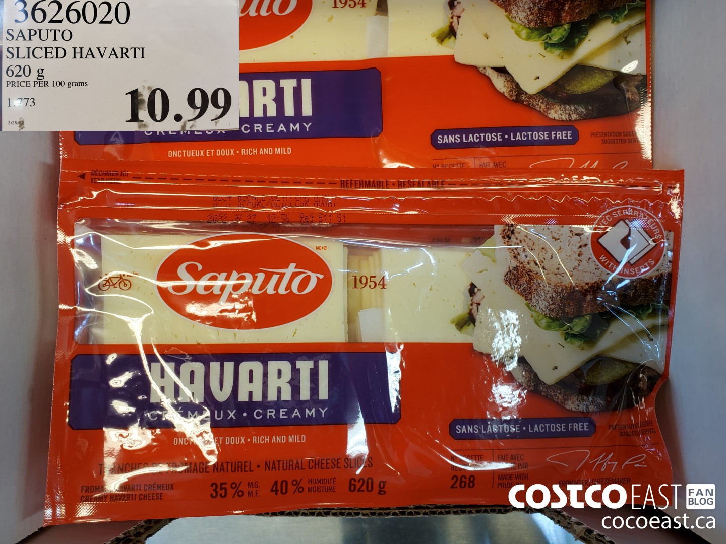 Costco Cheese, meats, desserts etc. April 13th 2022 – Ontario