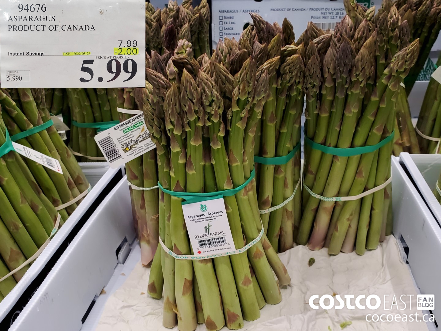 94676 ASPARAGUS PRODUCT OF CANADA ($2.00 INSTANT SAVINGS EXPIRES ON 2022-05-26) $5.99
