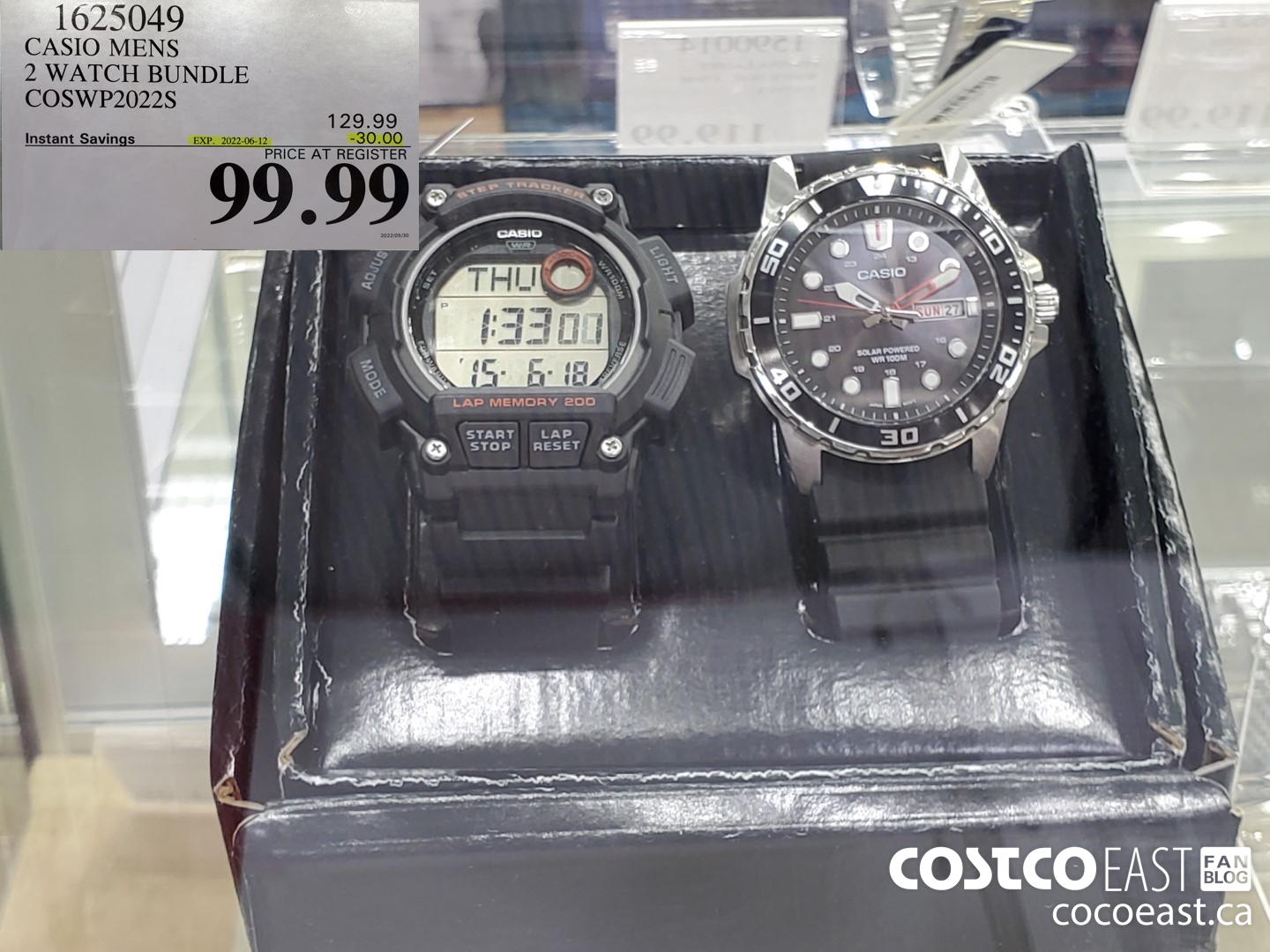 1625049 CASIO MENS 2 WATCH BUNDLE COSWP2022S ($30.00 INSTANT SAVINGS EXPIRES ON 2022-06-12) $99.99