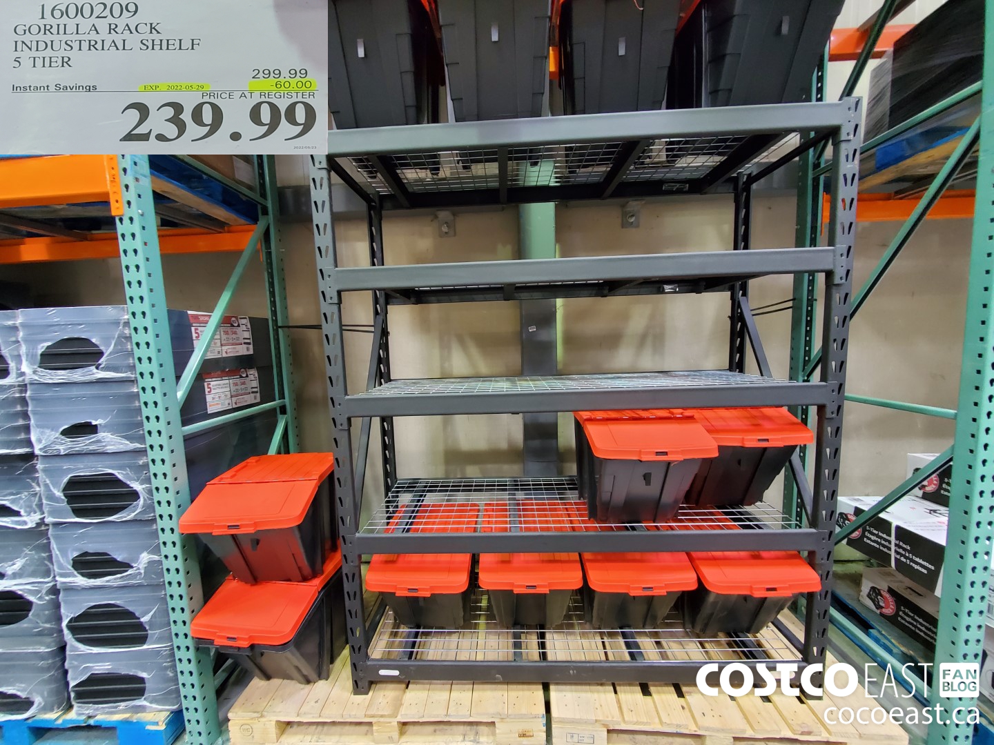 1600205 GORILLA STORAGE RACK 5 TIER 20 00 INSTANT SAVINGS EXPIRES ON 2020  08 30 79 99 - Costco East Fan Blog