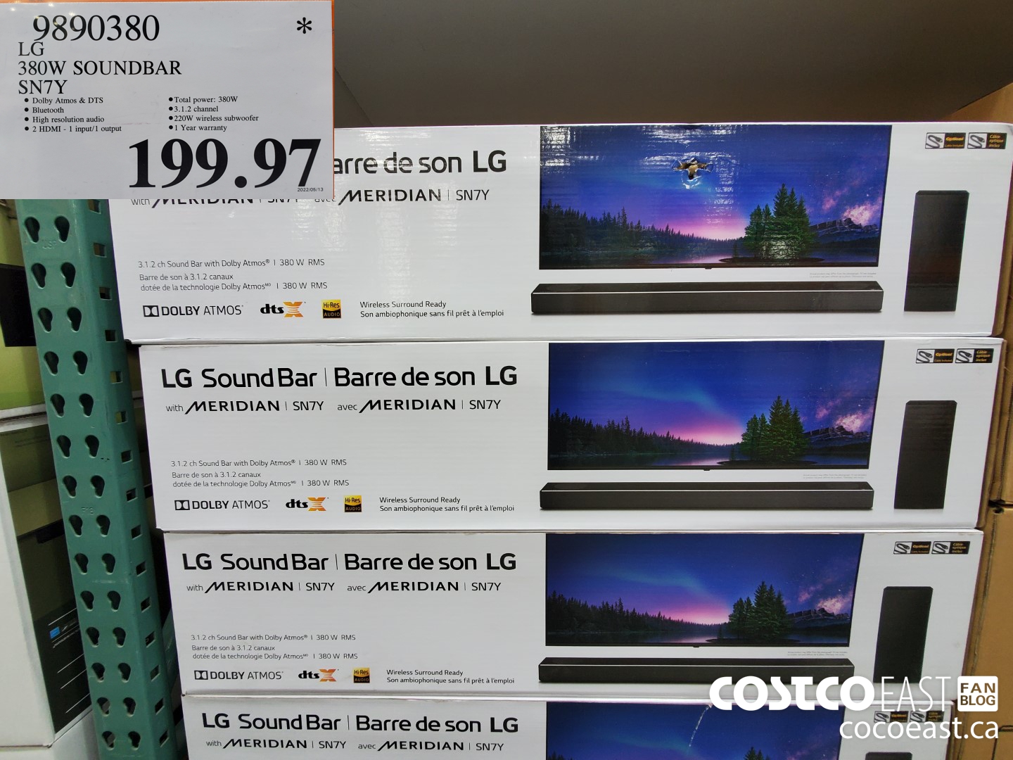 93890380 LG 380W SOUNDBAR SN7Y $199.97