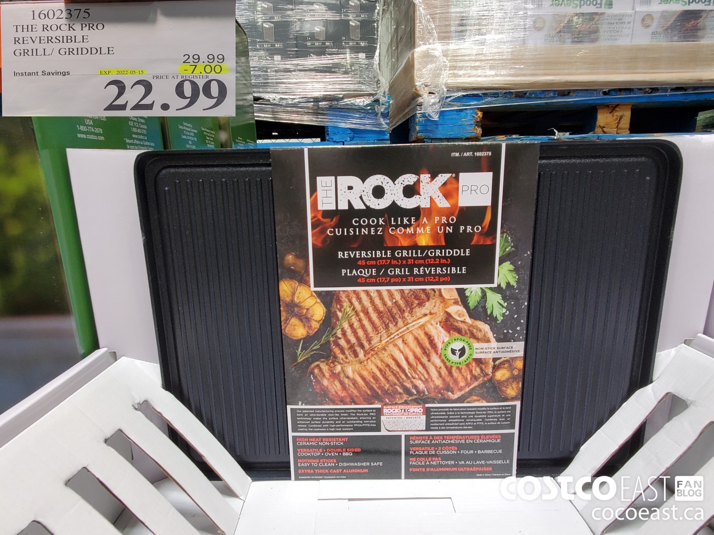 The Rock Pro Reversible Grill Griddle 17.7 x 4.00 x 12.2