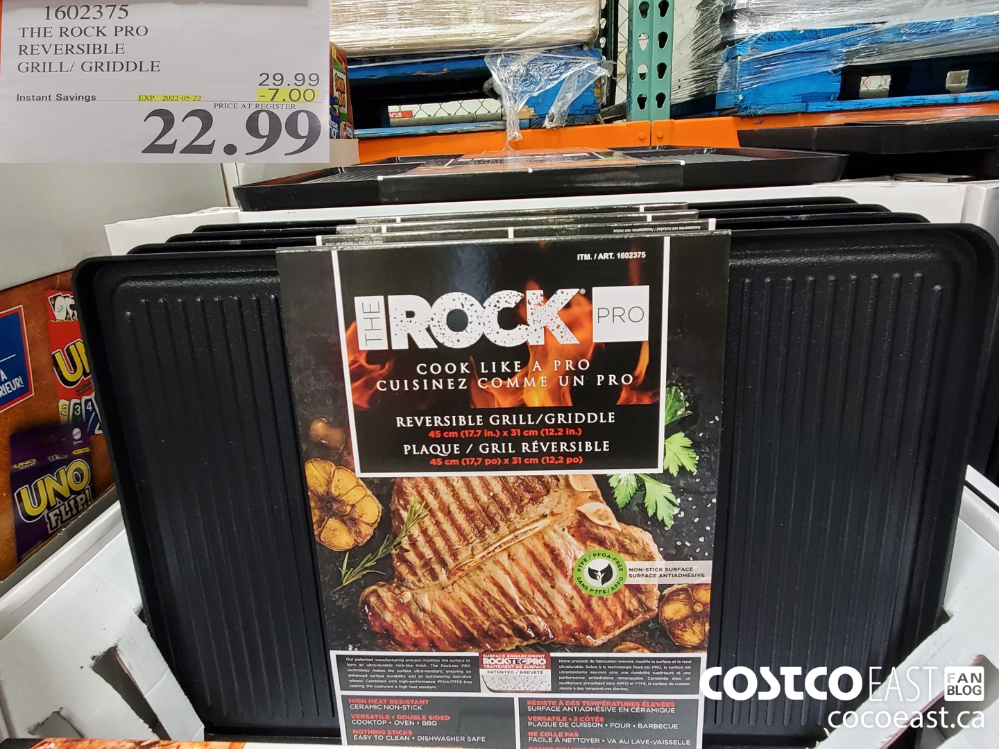 The Rock Pro Reversible Grill Griddle 17.7 x 4.00 x 12.2