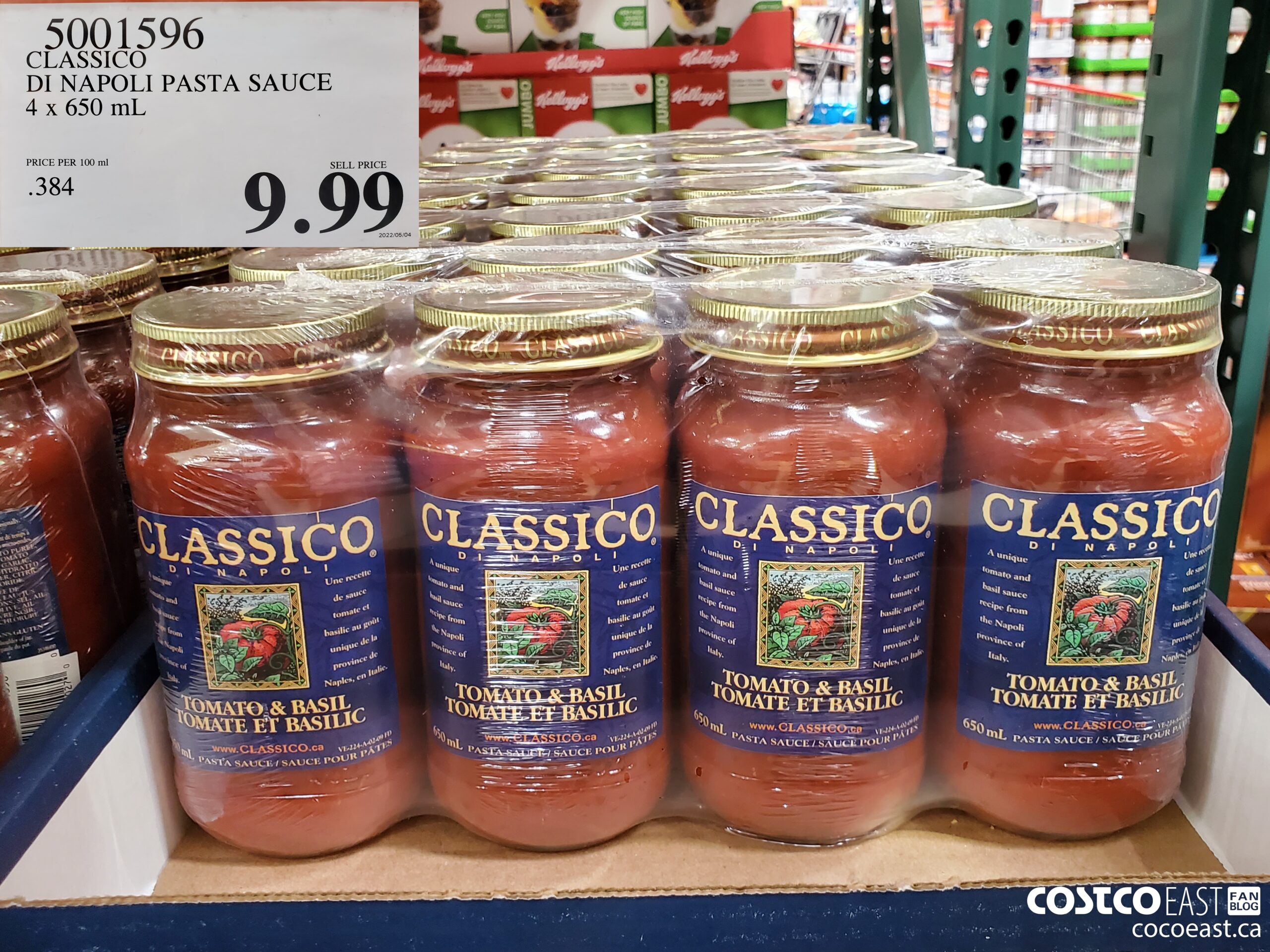 5001596 CLASSICO DI NAPOLI PASTA SAUCE 4 X 650 ML $9.99