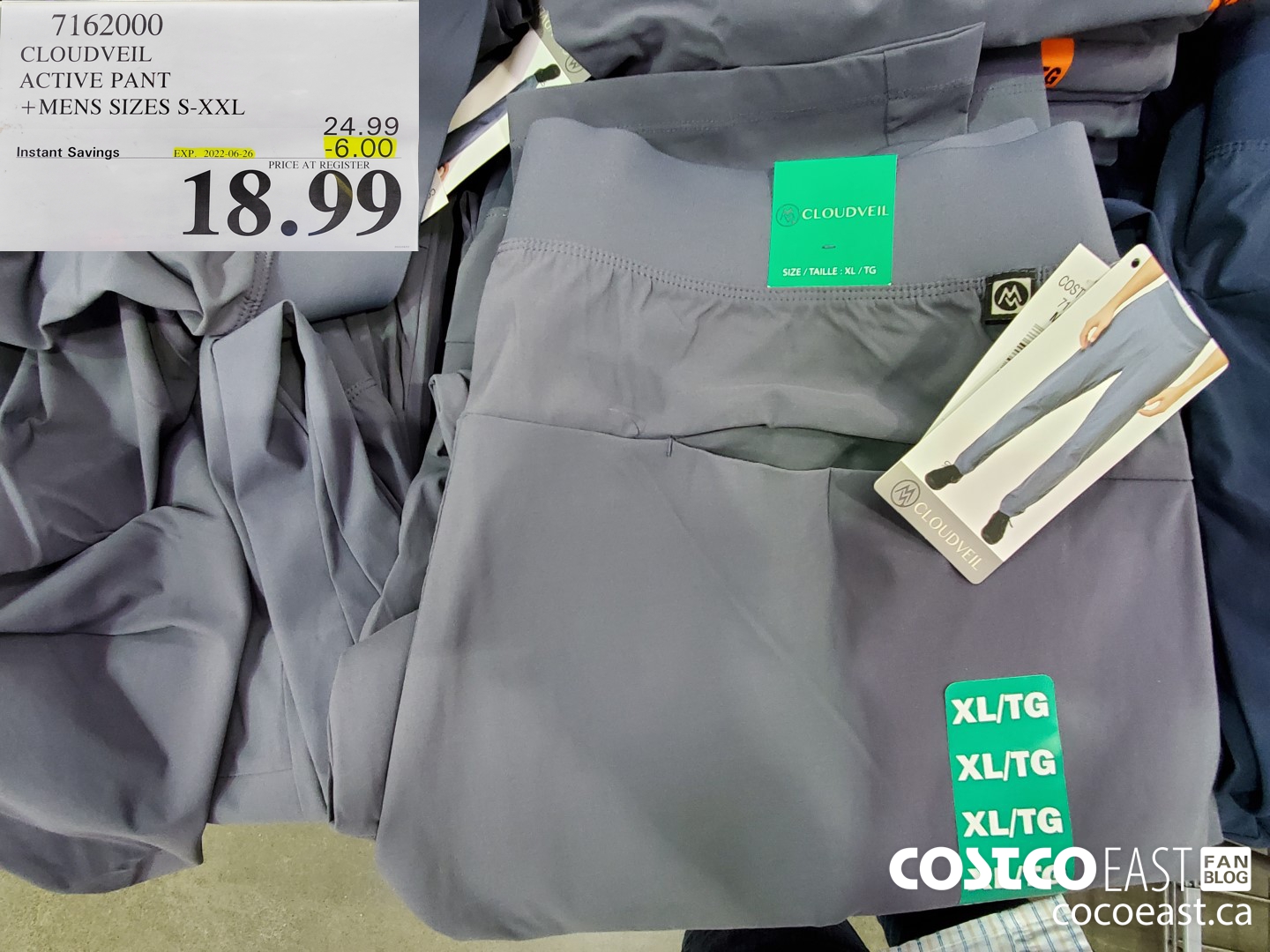 7162000 CLOUDVEIL WALKING PANT +MENS SIZES S-XXL  ($6.00 INSTANT SAVINGS EXPIRES ON 2022-06-26) $18.99