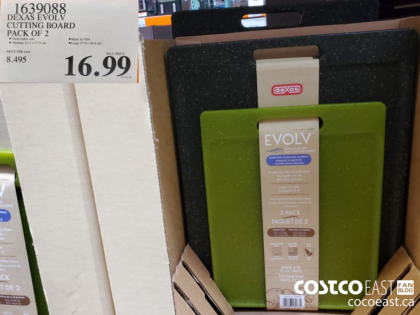 1639088 DEXAS EVOLV CUTTING BOARD PACK OF 2 $16.99