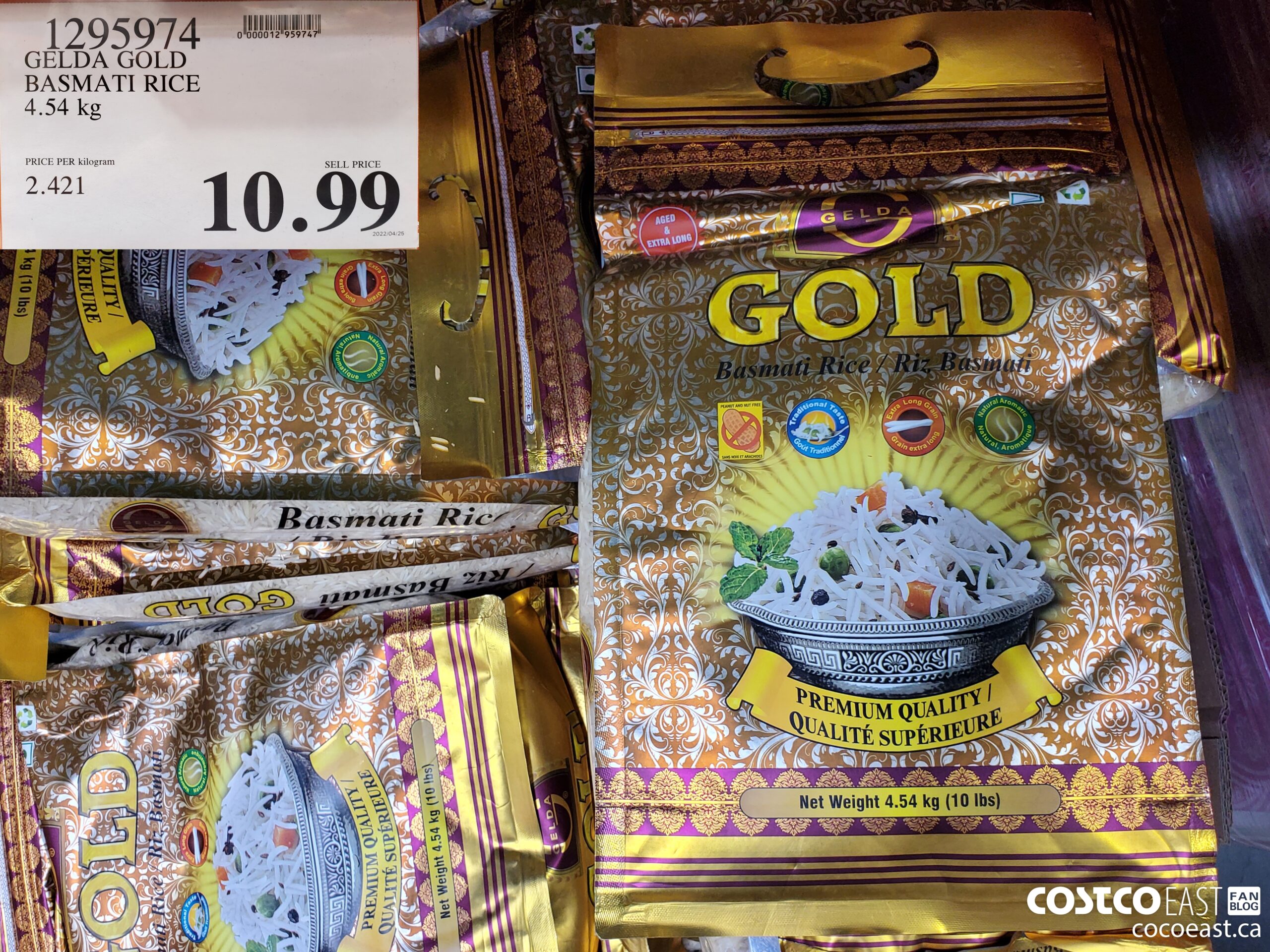 1295974 GELDA GOLD BASMATI RICE 4.54 kg $10.99