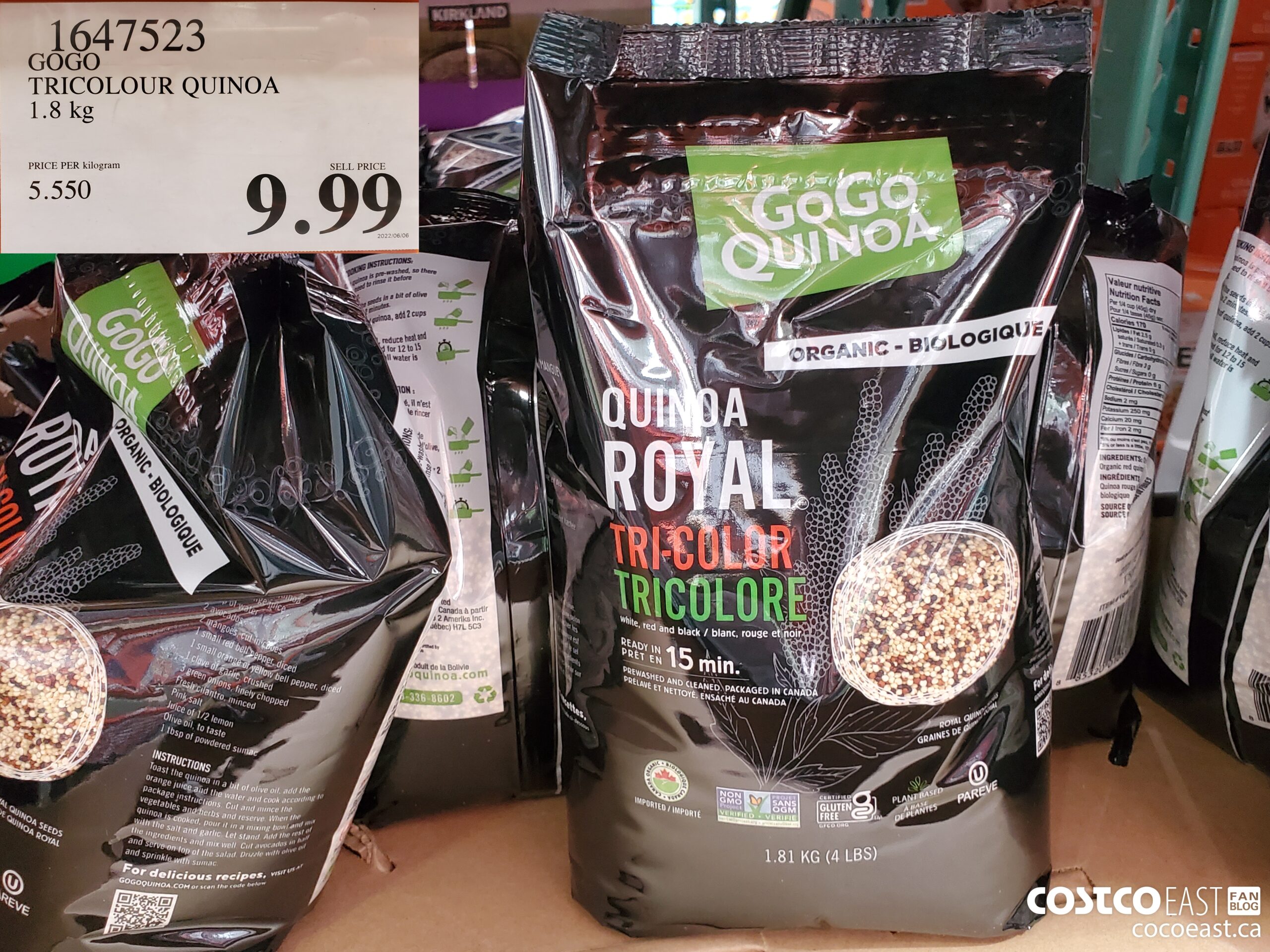 1647523 GOGO TRICOLOUR QUINOA 1.8 kg $9.99