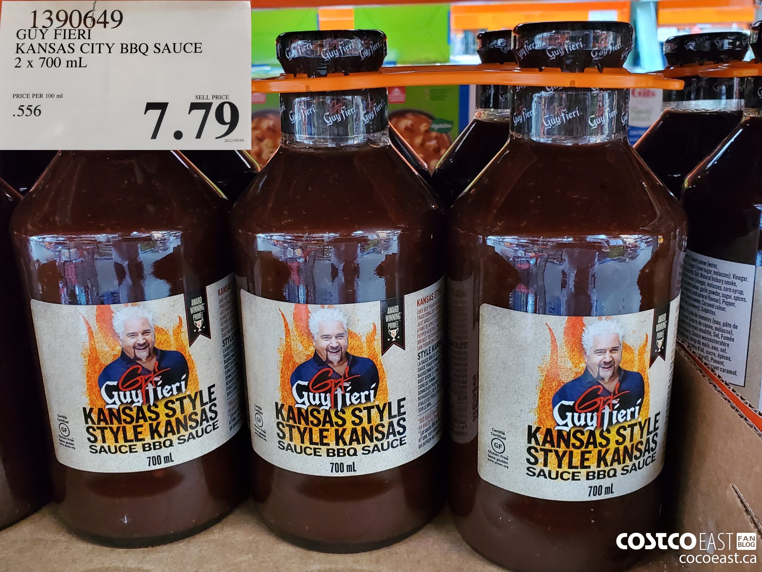 1390649 GUY FIERI KANSAS CITY BBQ SAUCE 2 X 700 ML $7.79