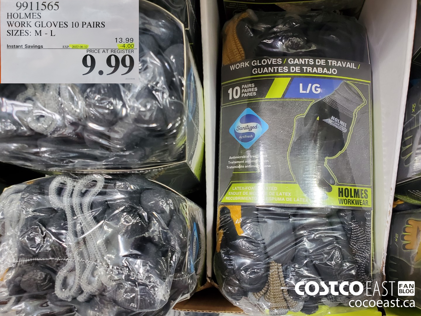 9911565 HOLMES WORK GLOVES PACK OF 10 SIZES: M - L ($4.00 INSTANT SAVINGS EXPIRES ON 2022-06-12) $9.99