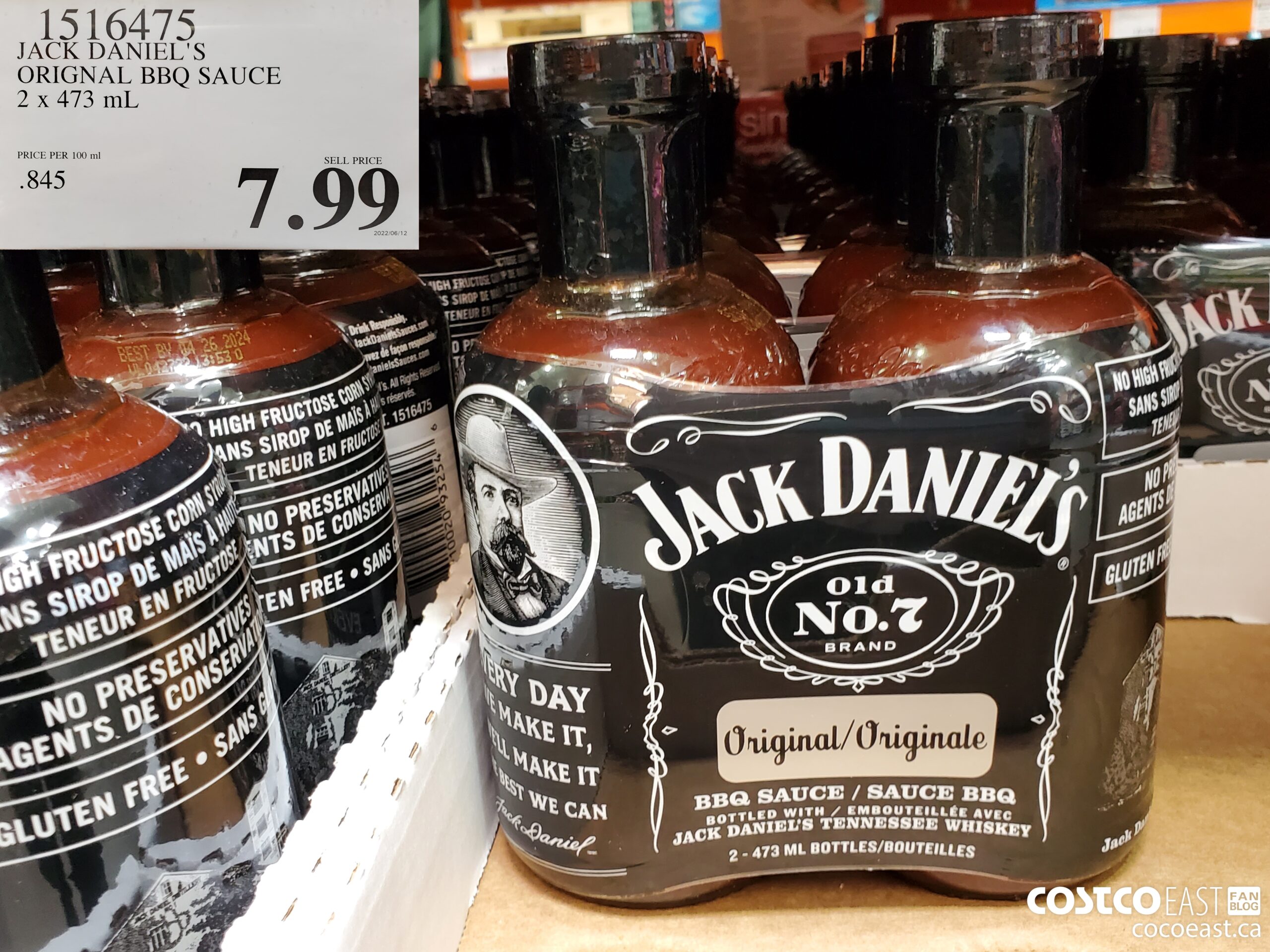 1516475 JACK DANIEL'S ORIGNAL BBQ SAUCE 2 x 473 ml $7.99