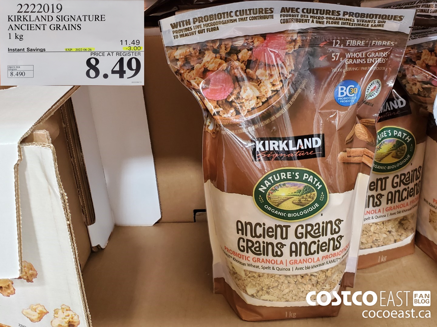 Kirkland Signature Organic Ancient Grains with Probiotic Granola