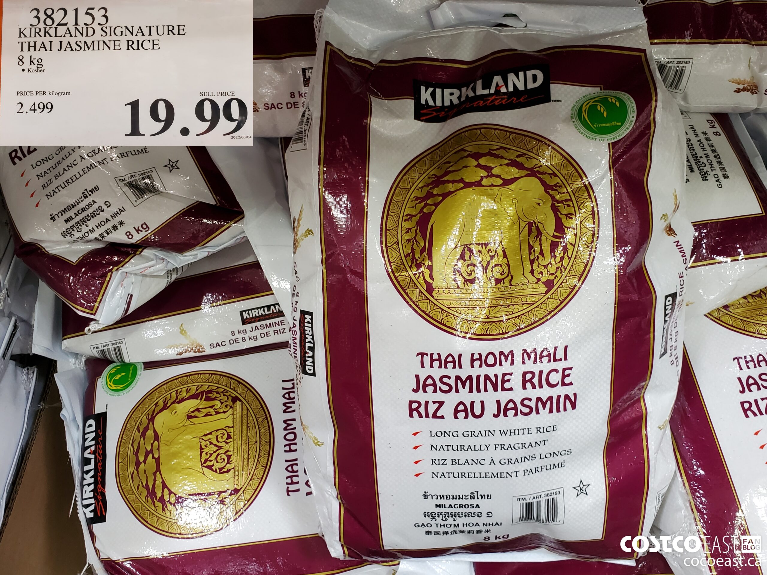 382153 KIRKLAND SIGNATURE THAI JASMINE RICE $19.99