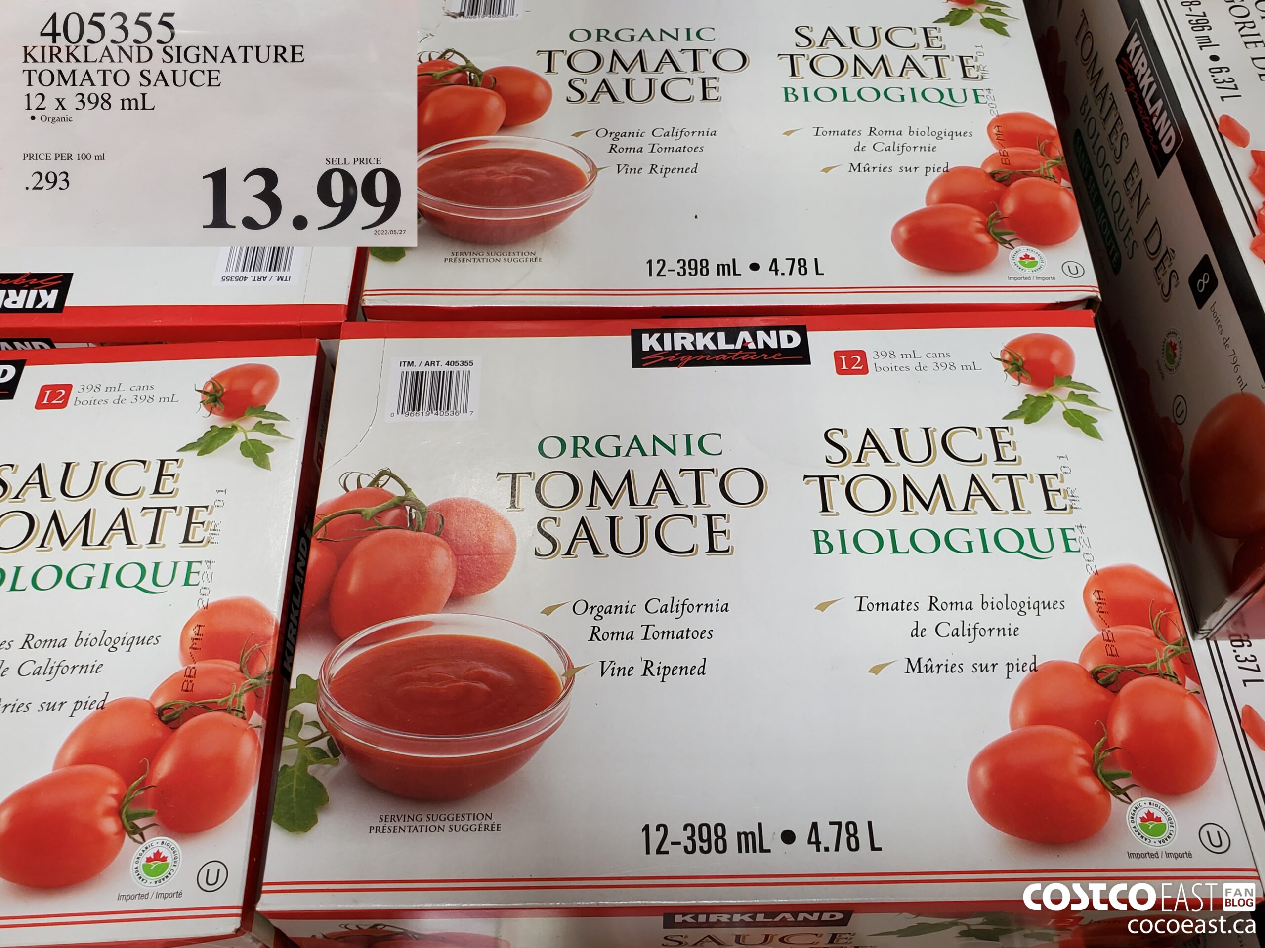 Kirkland Signature Organic Tomato Paste, 12 x 156 mL