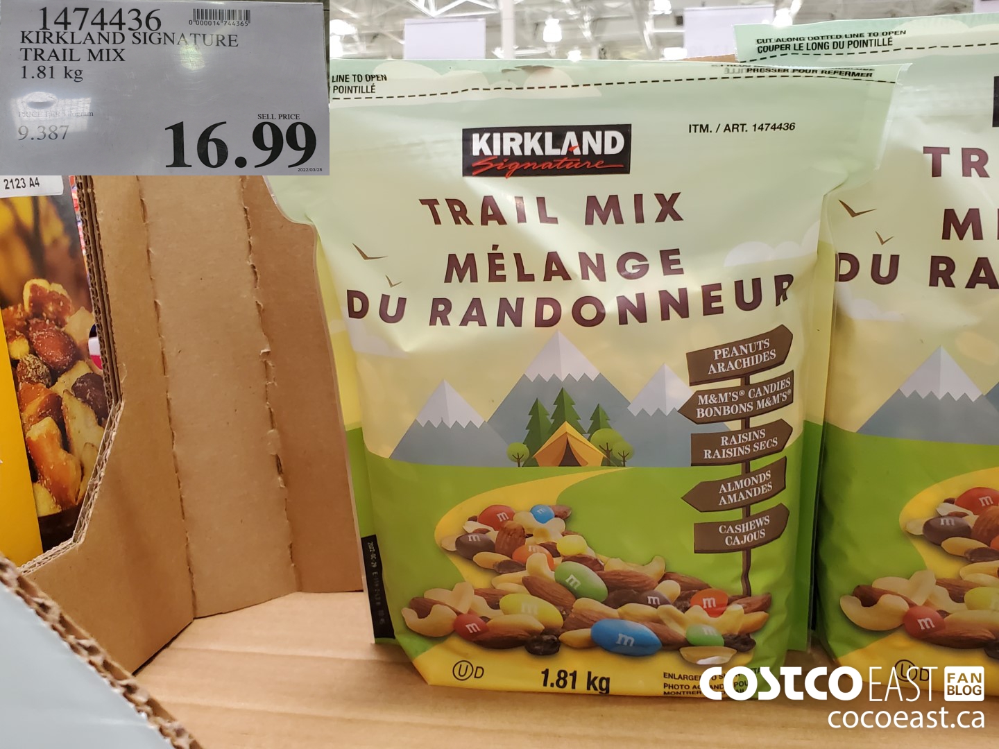 Kirkland Trail Mix with Nuts, M&M's & Raisins, 1.81/4 lbs. {Imported from Canada}