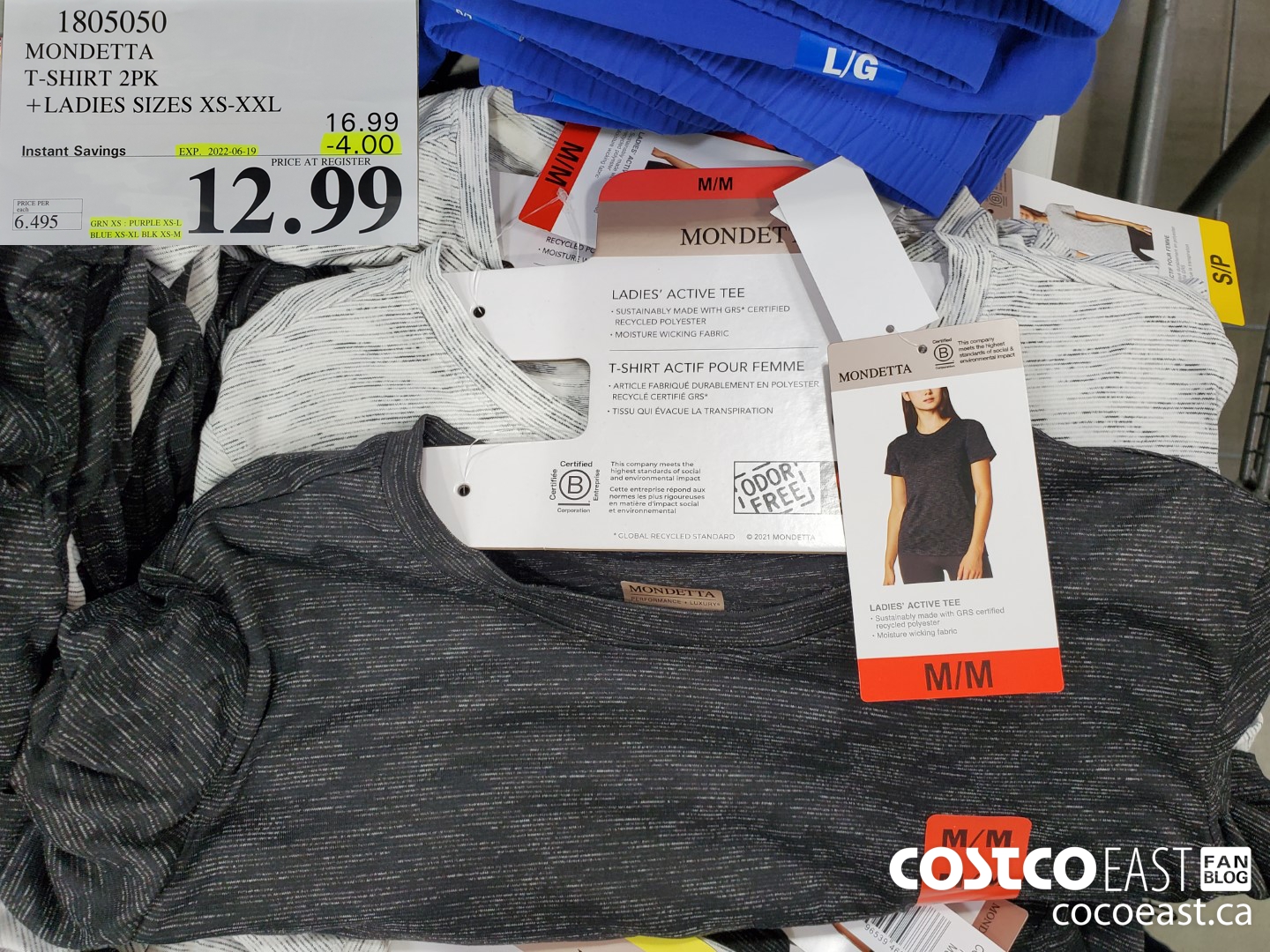 1568101 MONDETTA FULL ZIP TOP LADIES SIZES S XXL Instant Savings 5 00  INSTANT SAVINGS 13 99 - Costco East Fan Blog