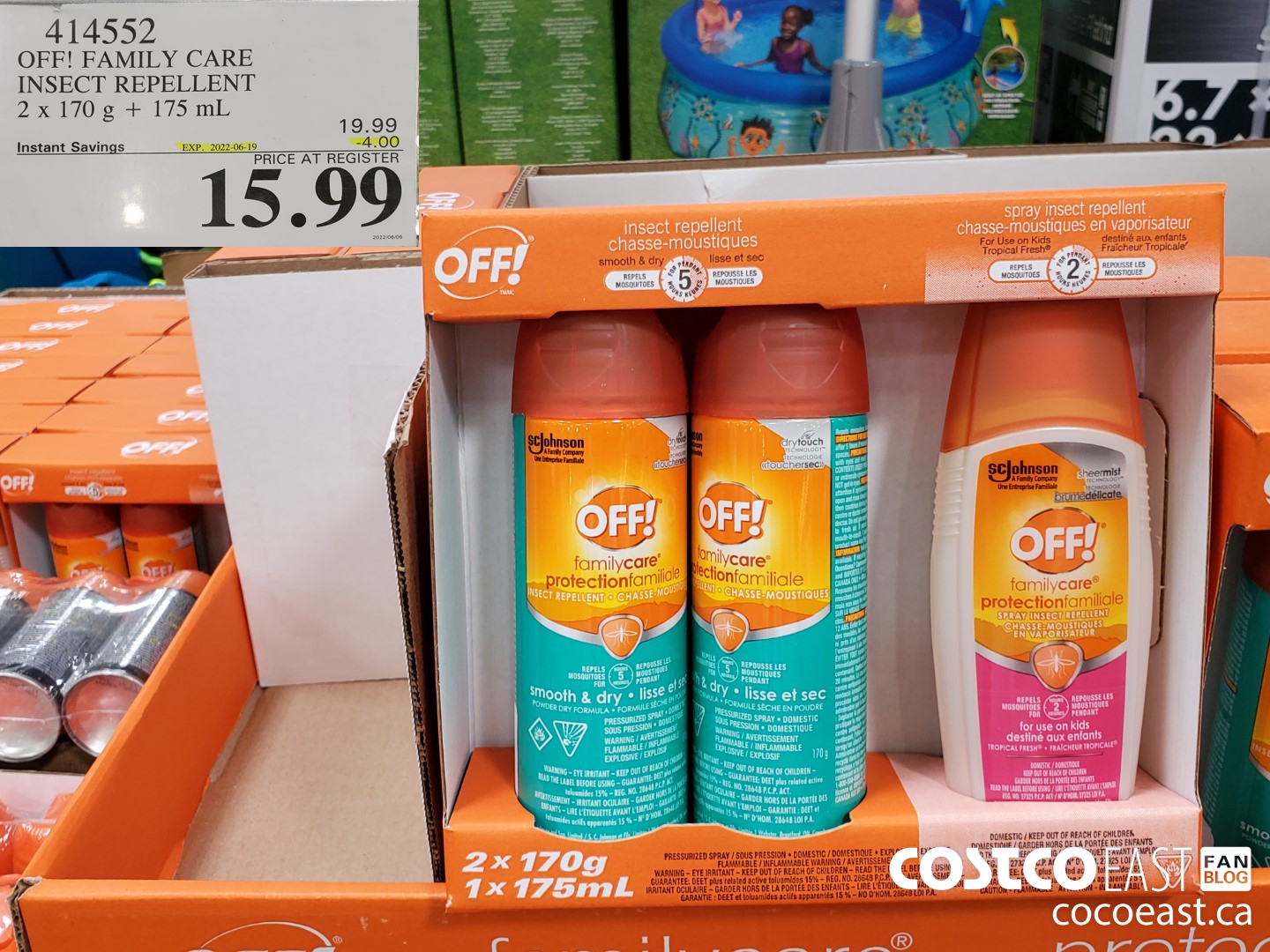 414552 OFF! FAMILY CARE INSECT REPELLENT 2 x 170 G + 175 ML ($4.00 INSTANT SAVINGS EXPIRES ON 2022-06-19) $15.99