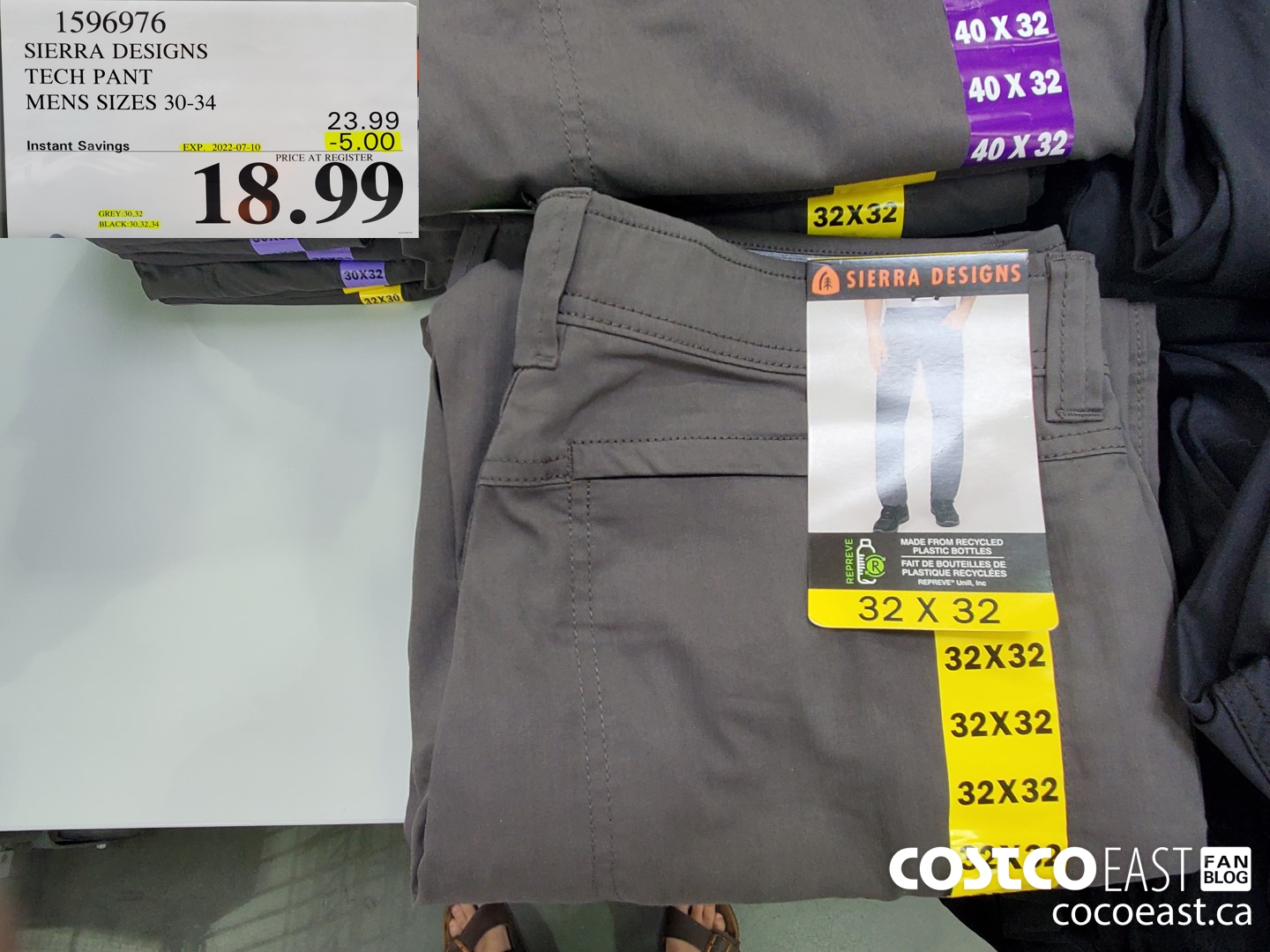 1596976 SIERRA DESIGN TECH PANT MENS SIZES 30 34 6 00 INSTANT SAVINGS  EXPIRES ON 2022 08 07 17 99 - Costco East Fan Blog