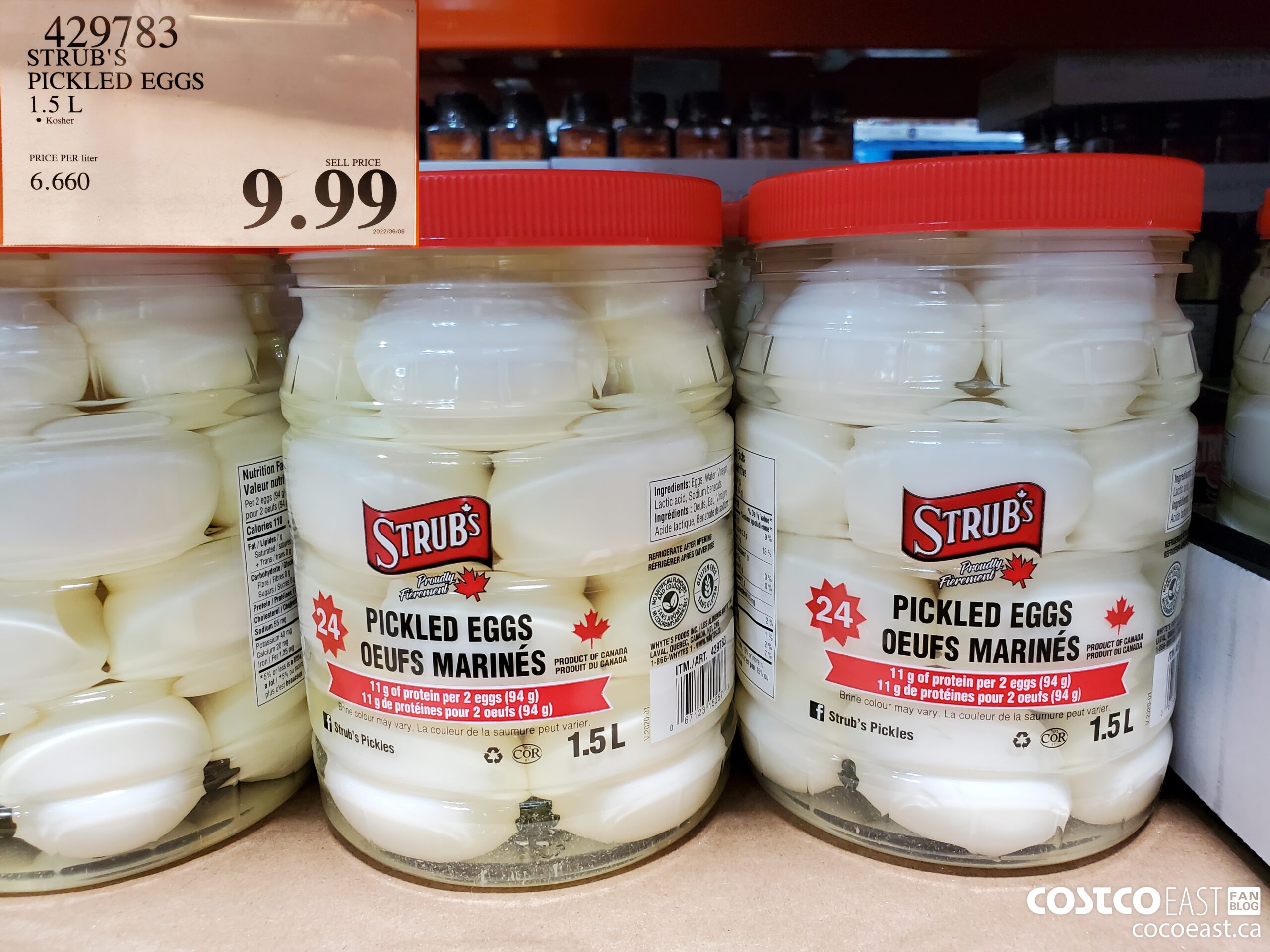 429783 STRUB'S PICKLED EGGS 1.5 L $9.99