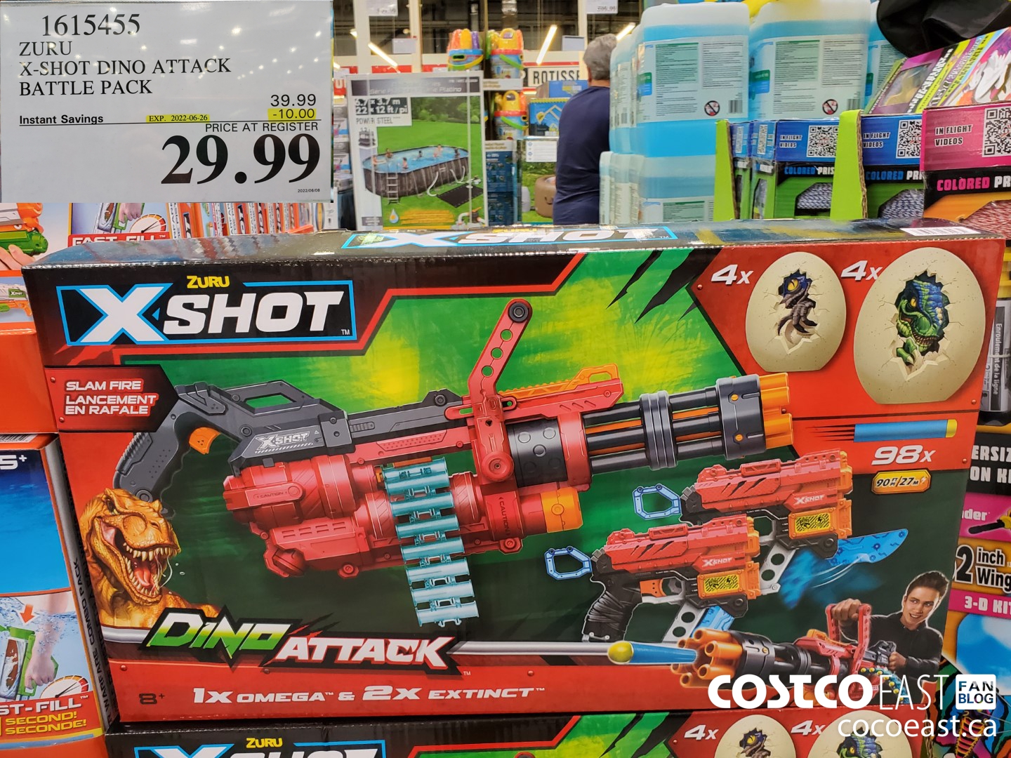 1615455 ZURU X-SHOT DINO ATTACK BATTLE PACK ($10.00 INSTANT SAVINGS EXPIRES ON 2022-06-26) $29.99