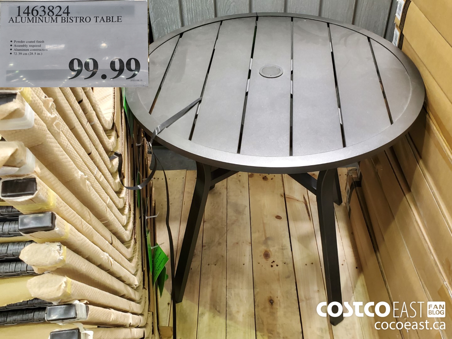 1463824 ALUMINUM BISTRO TABLE $99.99