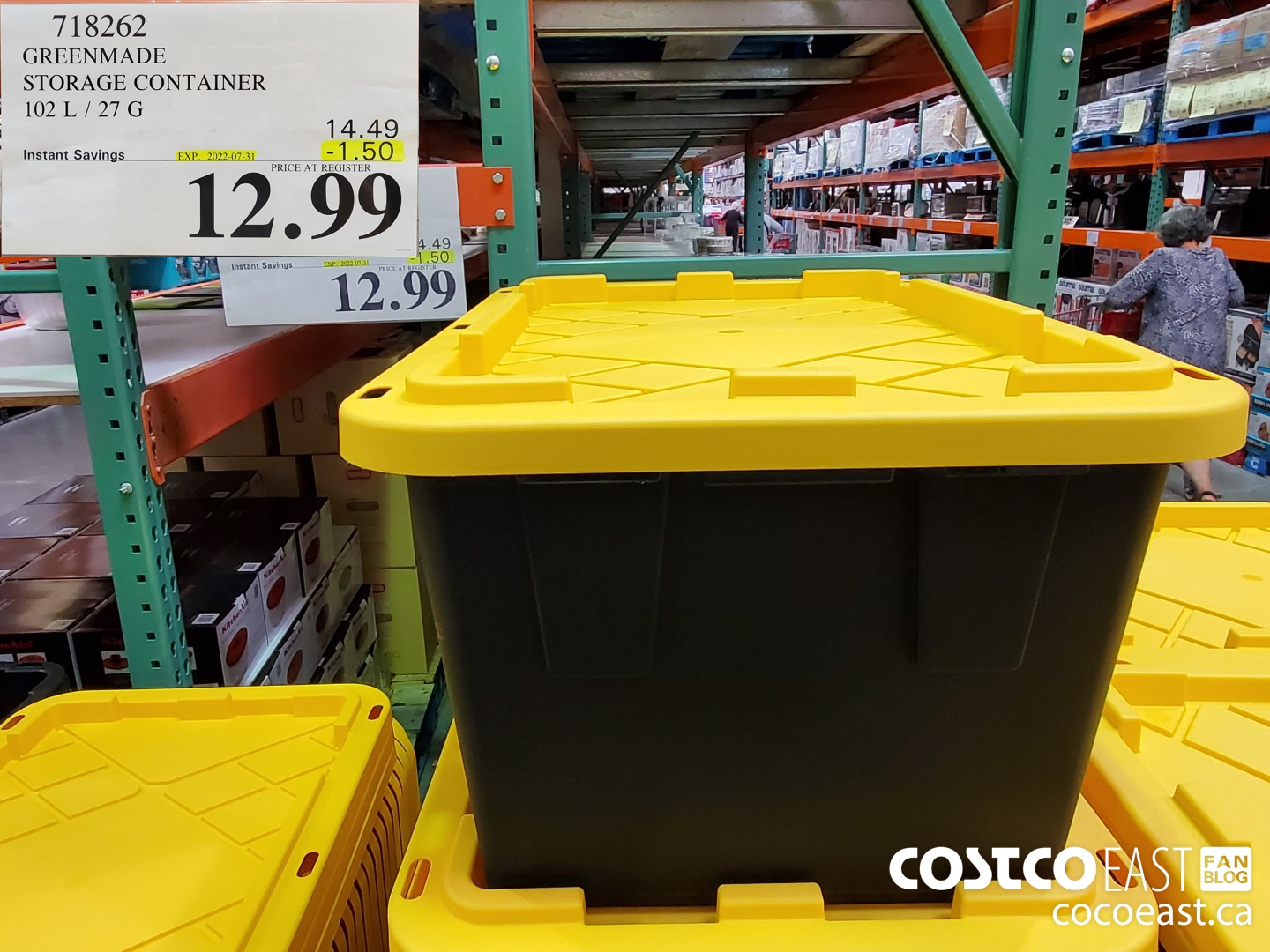 3 Pack - 2x 12 Gallon & 1x 27 Gallon - GreenMade Storage Totes / Bins