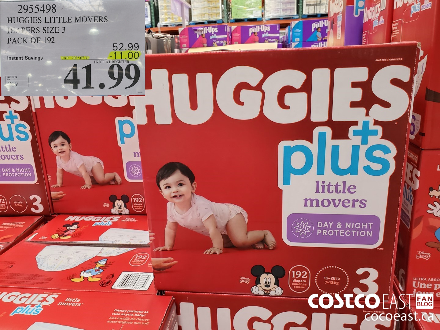 2955498 HUGGIES LITTLE MOVERS DIAPERS SIZE 3 PACK OF 192 ($11.00 INSTANT SAVINGS EXPIRES ON 2022-07-31) $41.99