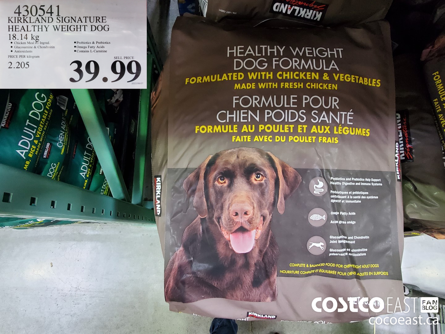 Costco dog clearance food weight management