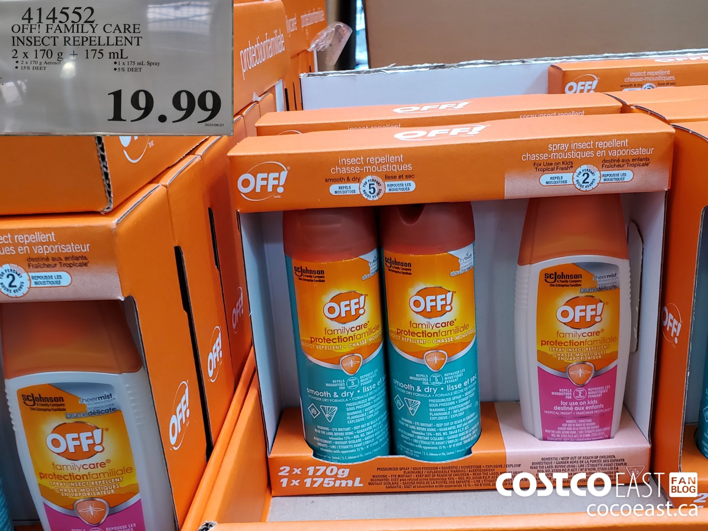 414552 OFF! FAMILY CARE INSECT REPELLENT 2 x 170 G + 175 ML $19.99