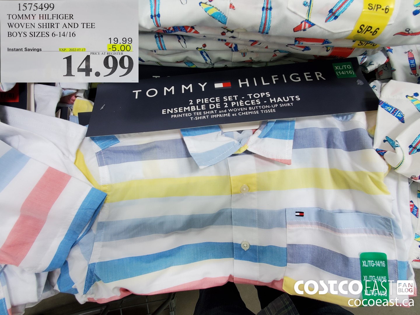 1575499 TOMMY HILFIGER WOVEN SHIRT AND TEE BOYS SIZES 6-14/16 ($5.00 INSTANT SAVINGS EXPIRES ON 2022-07-17) $14.99