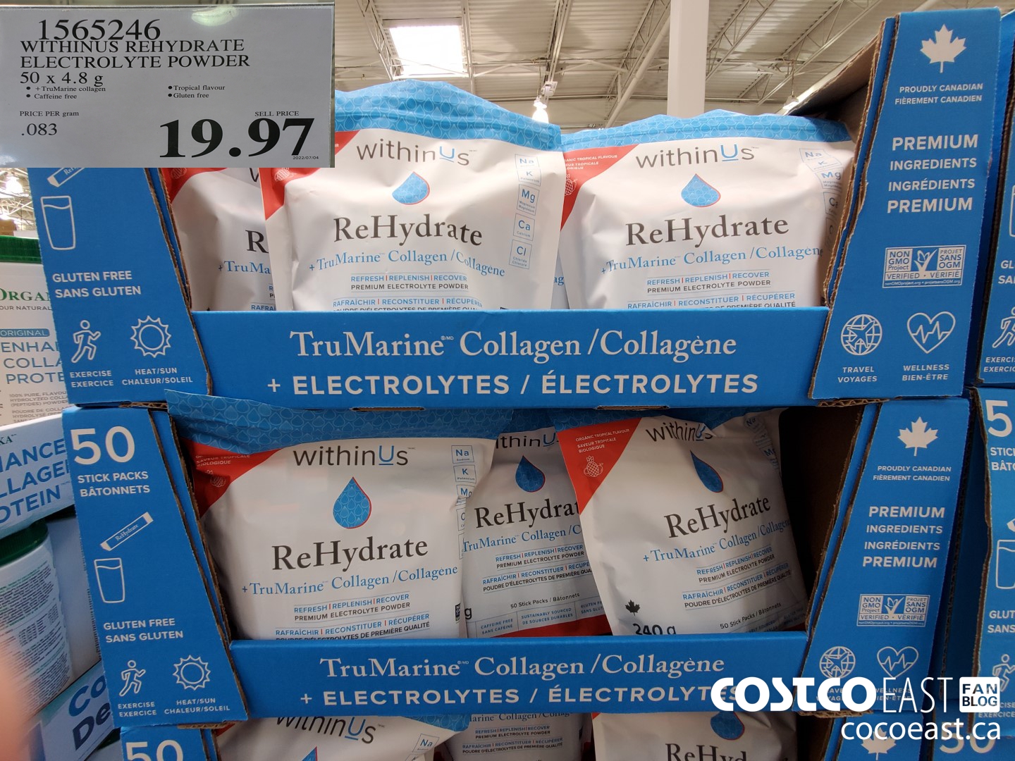 1565246 WITHINUS REHYDRATE ELECROLYTE POWDER 50 x 4.8 g $19.97