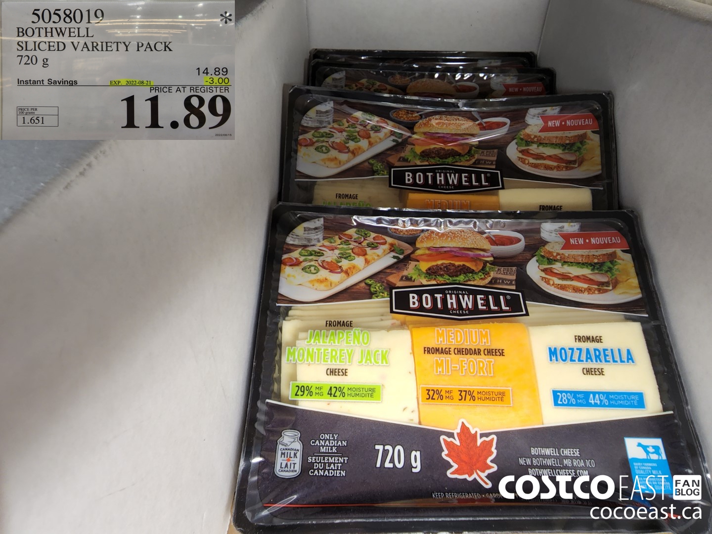 5058019 BOTHWELL SLICED VARIETY PACK 720 g ($3.00 INSTANT SAVINGS EXPIRES ON 2022-08-21) $11.89