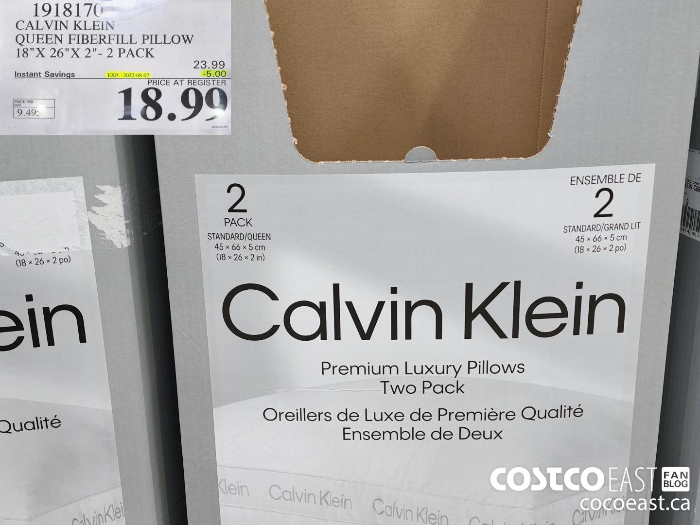 1918170 CALVIN KLEIN QUEEN FIBERFILL PILLOW 18