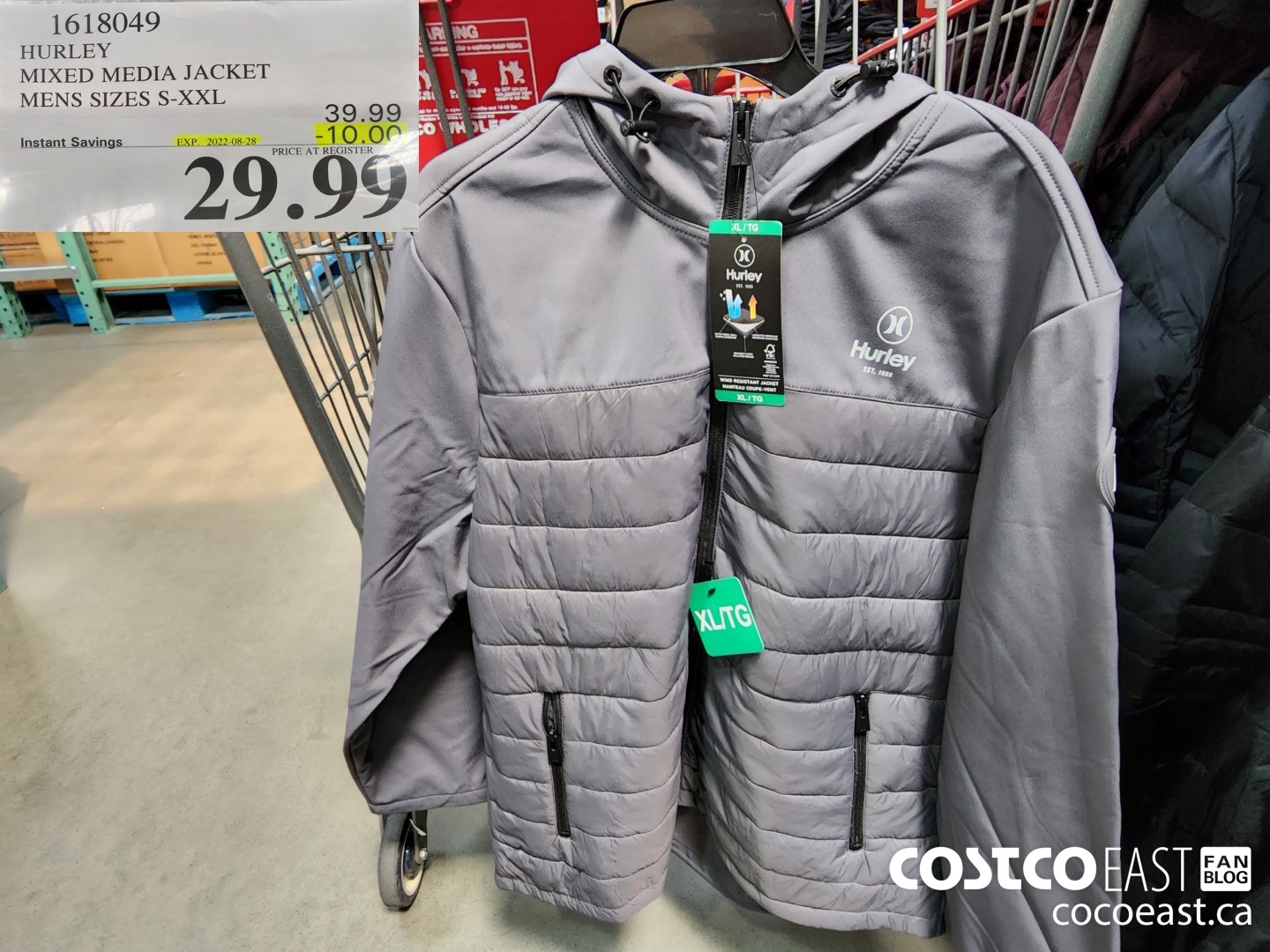 Costco Hurley Youth Snowboard Jacket, Gray 14.97