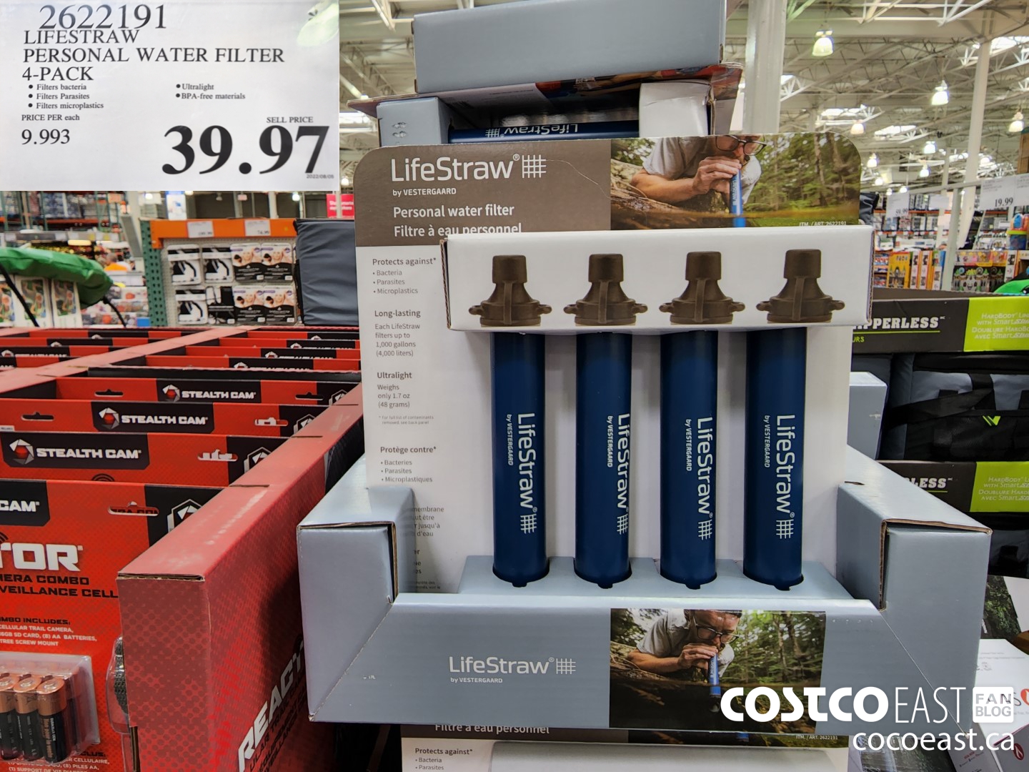 2622191 LIFESTRAW PERSONAL WATER FILTER 4-PACK $39.97