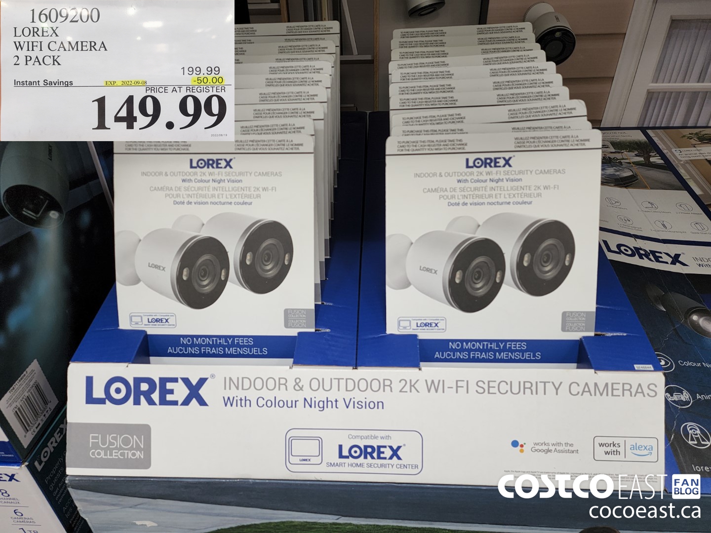 1609200 LOREX WIFI CAMERA 2 PACK Instant Savings EXP. 2021-10-24  ($50.00 INSTANT SAVINGS EXPIRES ON 2022-09-08) $149.99