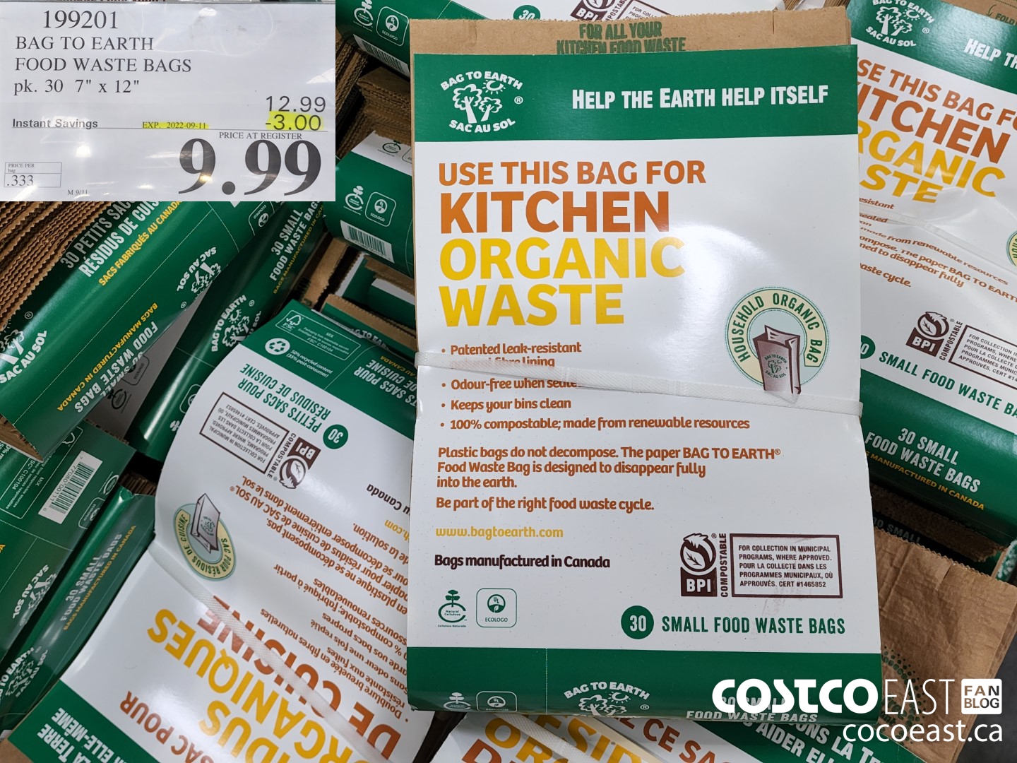 199201 BAG TO EARTH FOOD WASTE BAGS PACK OF 30 7