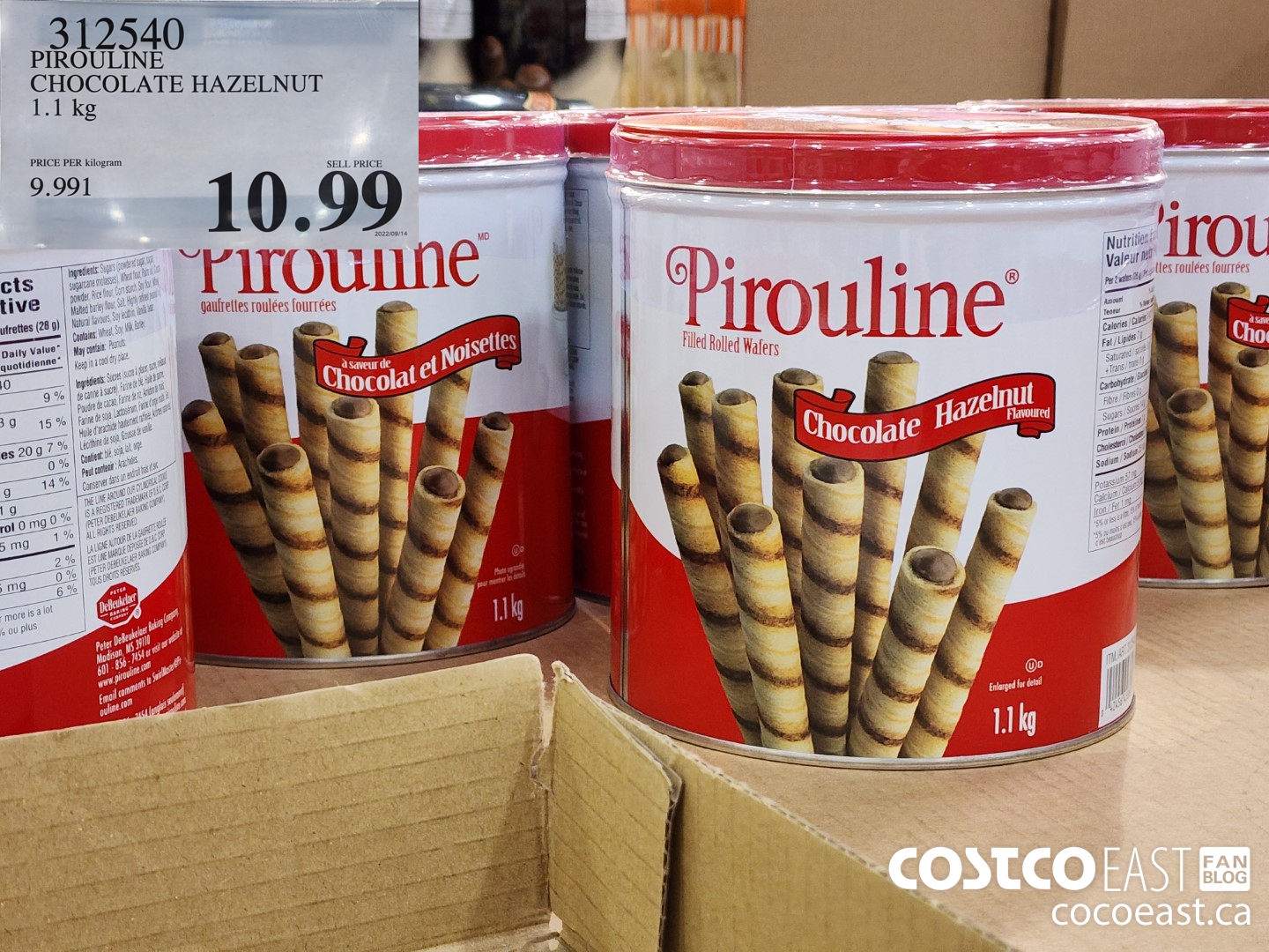 312540 CREME DE PIROULINE CHOCOLATE HAZELNUT 1.1 KG $10.99
