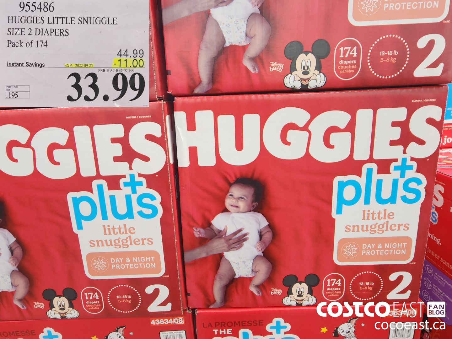955486 HUGGIES LITTLE SNUGGLE SIZE 2 DIAPERS PACK OF 174 ($11.00 INSTANT SAVINGS EXPIRES ON 2022-09-25) $33.99