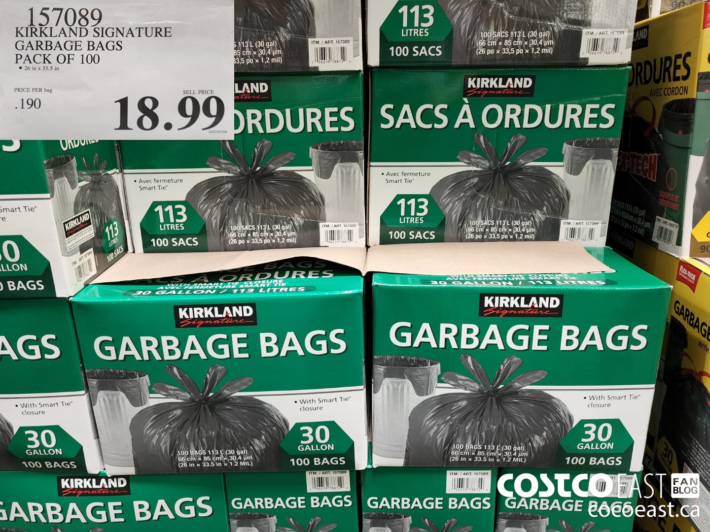 Kirkland Signature 26 x 33.5 Garbage Bags