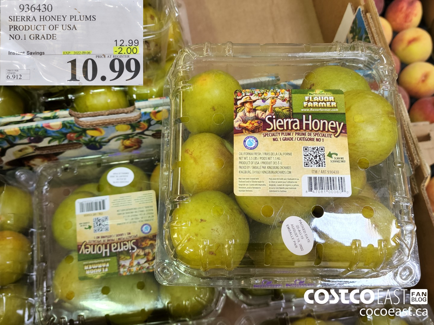 936430 SIERRA HONEY PLUMS PRODUCT OF USA NO. 1 GRADE ($2.00 INSTANT SAVINGS EXPIRES ON 2022-09-06) $10.99