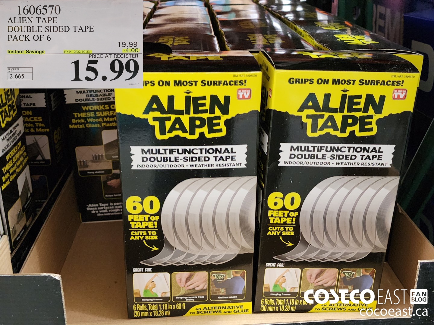 1606570 ALIEN TAPE ~ DOUBLE SIDED TAPE PACK OF 6 ($4.00 INSTANT SAVINGS EXPIRES ON 2022-10-23) $15.99